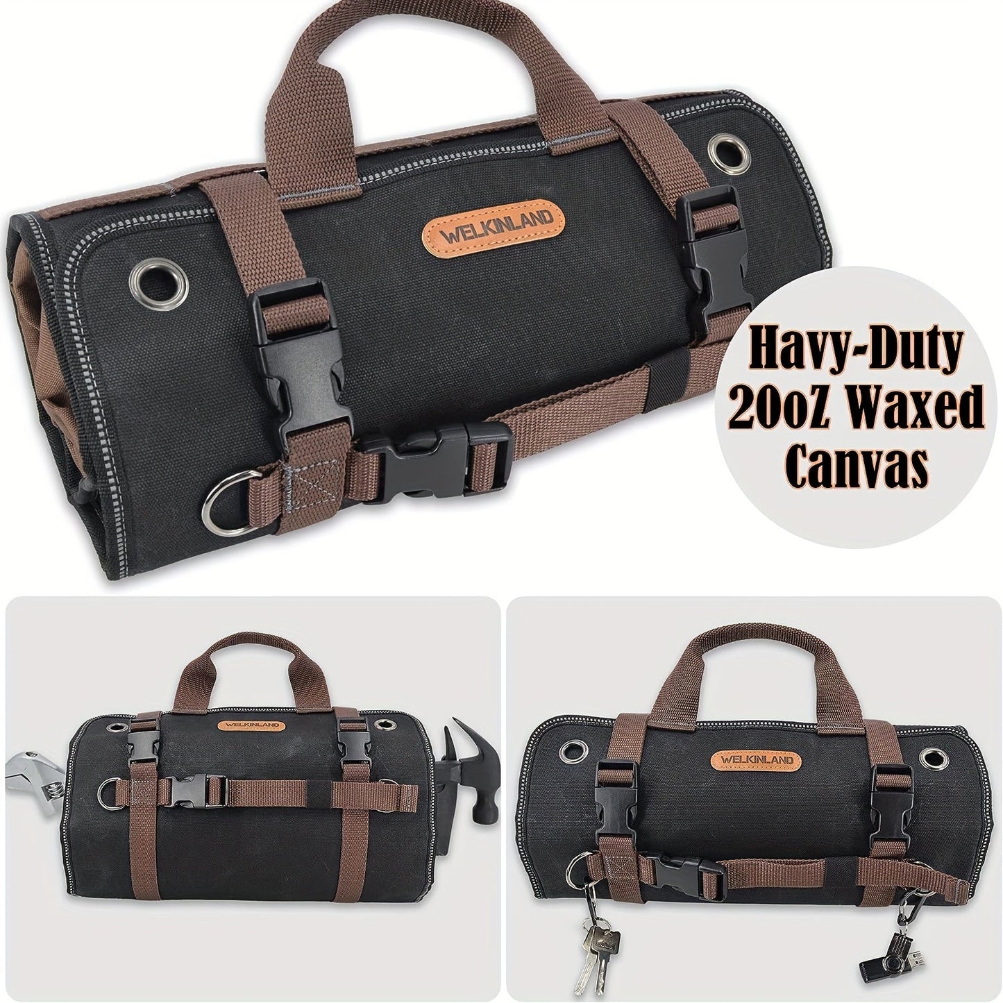 Mechanic's Roll Tool Bag Organizer