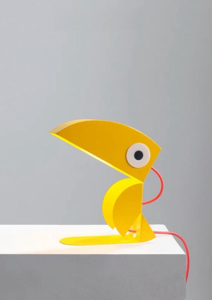 Whimsical Eclectic Memphis Cute Parrot Table Lamp for Study - Full Spectrum Eye Protection Decorative Desk Lamp